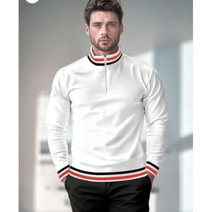 Acegolfs Playful Nautical Men's Golf Shirt Quarter-Zip UPF50+ NWT Sz M 🏌🏻⛳🎾